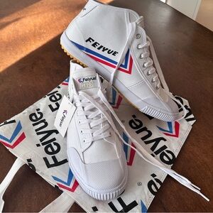 Feiyue White High-Top Sneakers